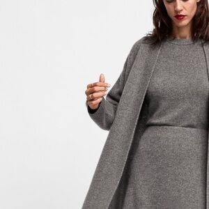 Zara Women's Gray Sweater and Skirt Set